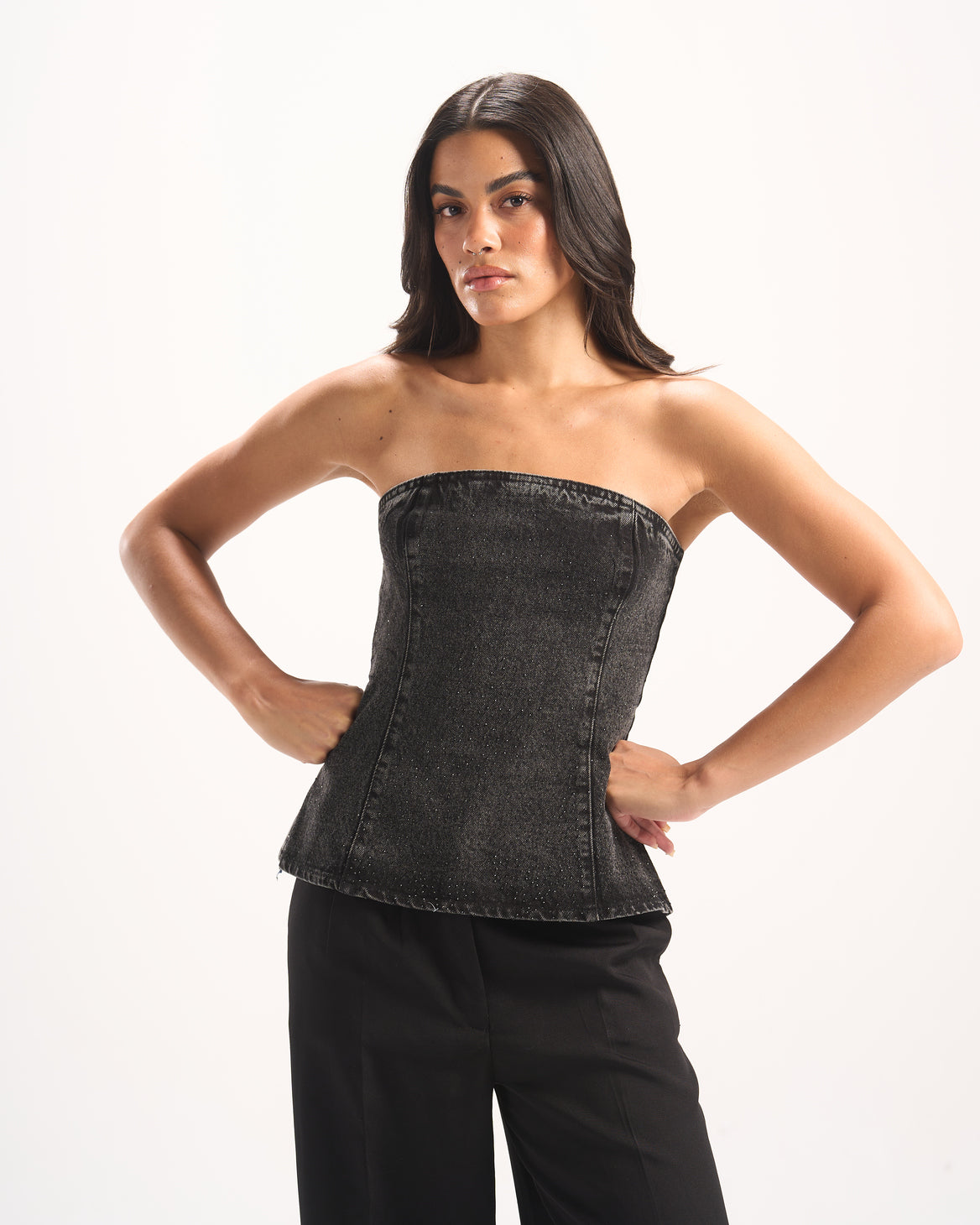BLACK BLING CORSET