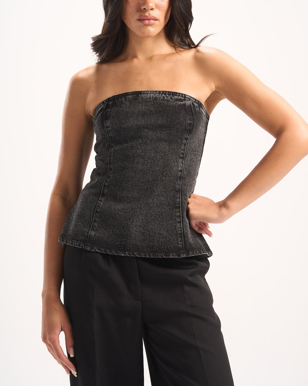 BLACK BLING CORSET