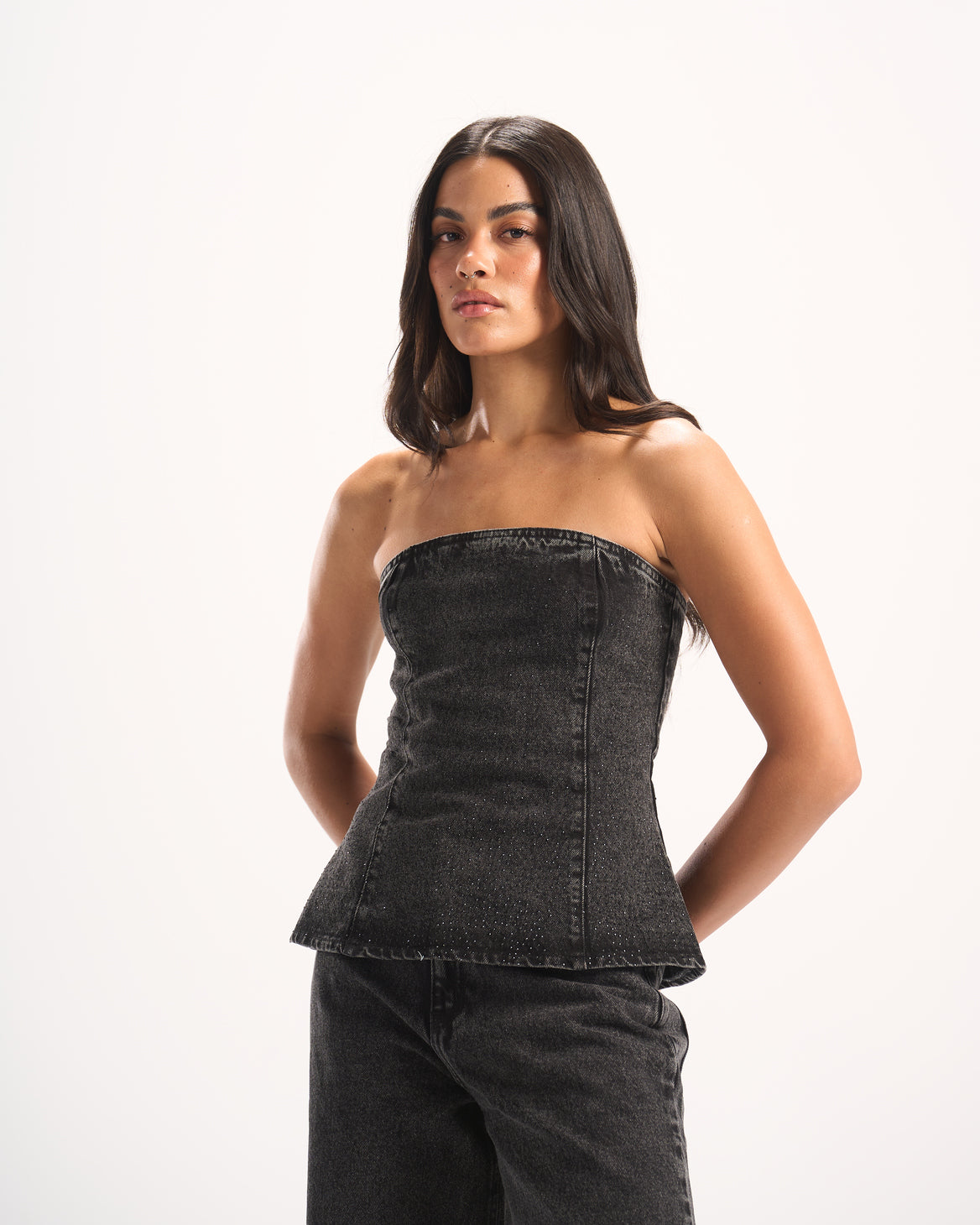 BLACK BLING CORSET