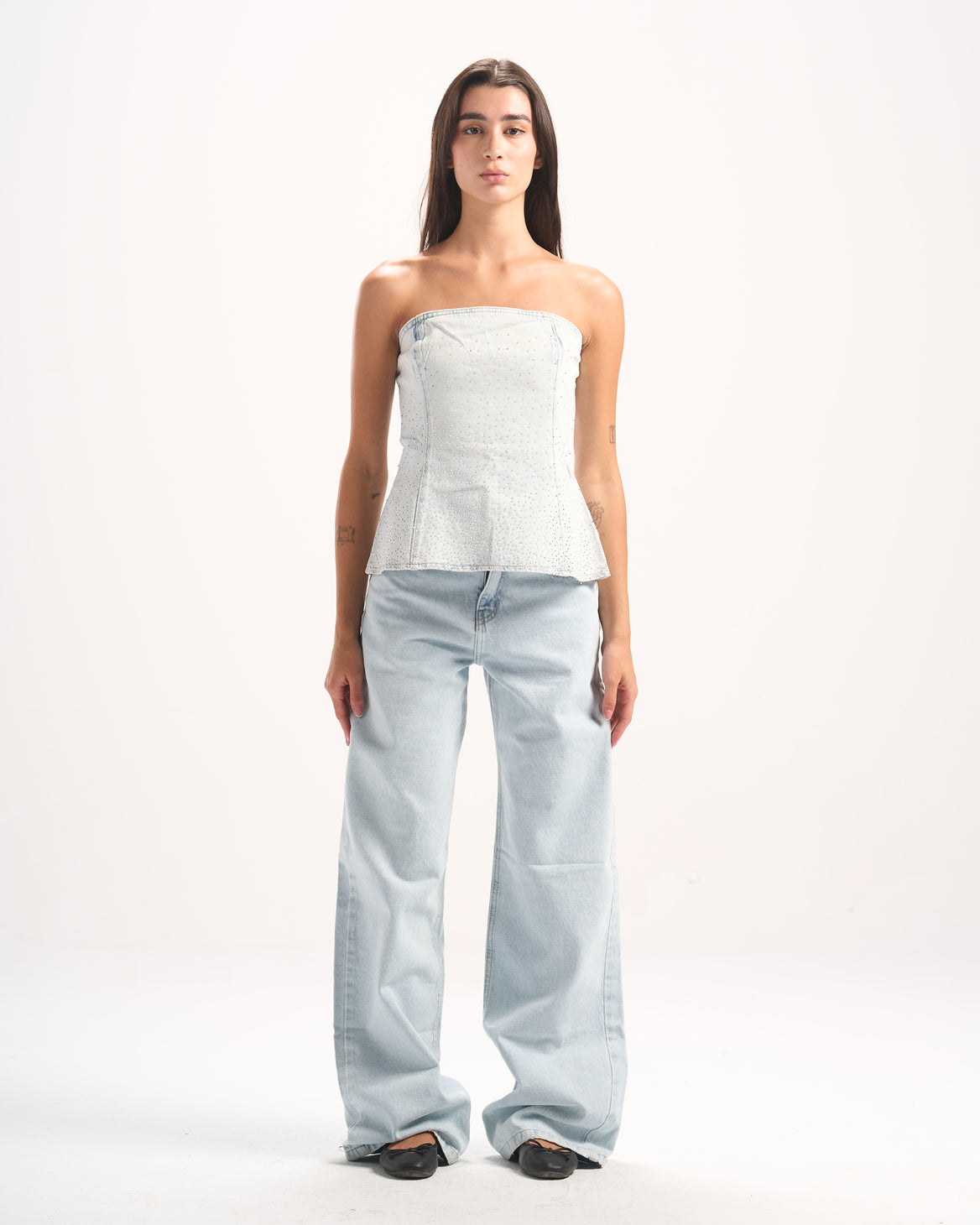 LIGHT BLUE BLING CORSET