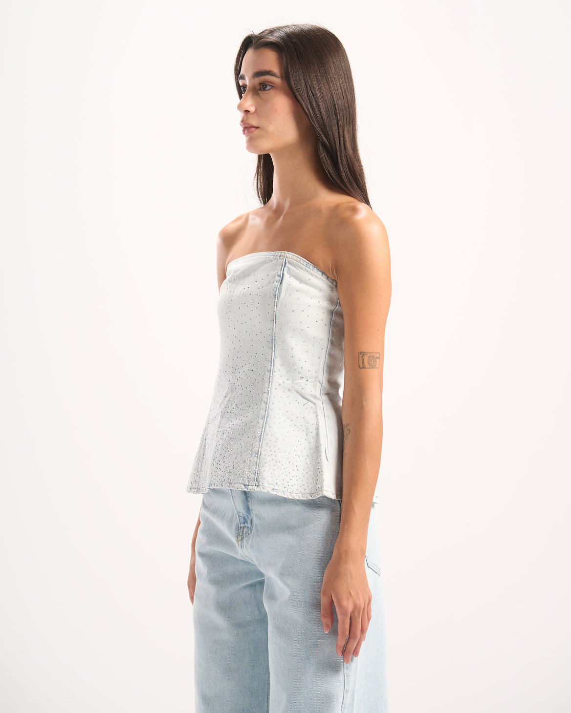 LIGHT BLUE BLING CORSET