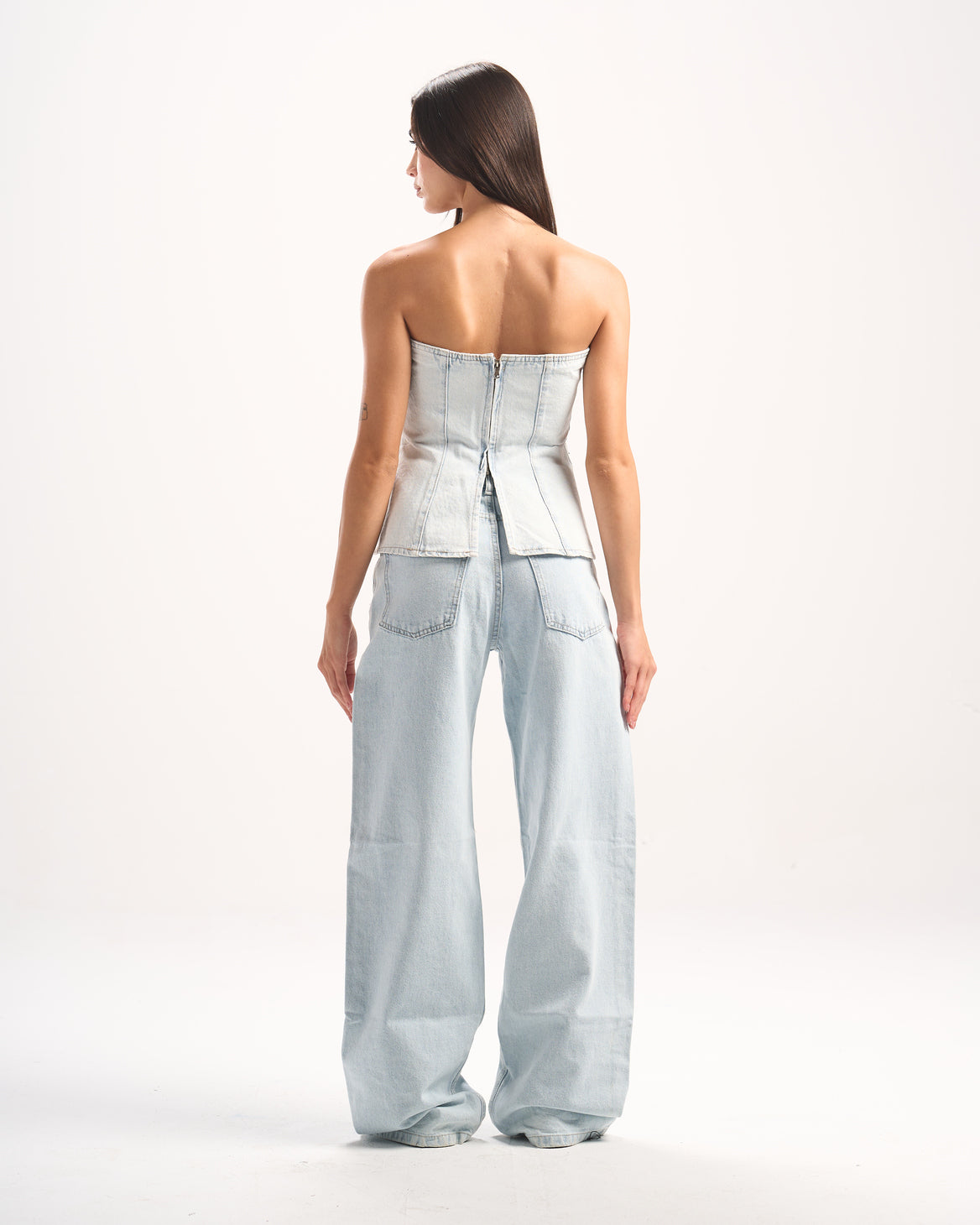 LIGHT BLUE BLING CORSET