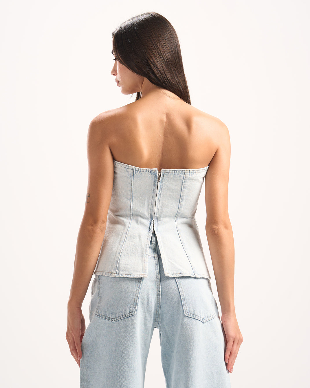 LIGHT BLUE BLING CORSET